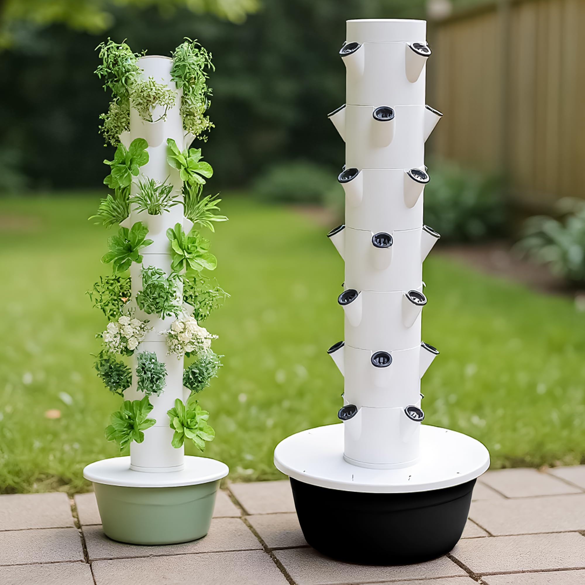 Sistema de cultivo hidropónico, kit de jardín vertical de hierbas para múltiples plantas, torre aeropónica sin suelo para cultivar lechuga, albahaca, fresas