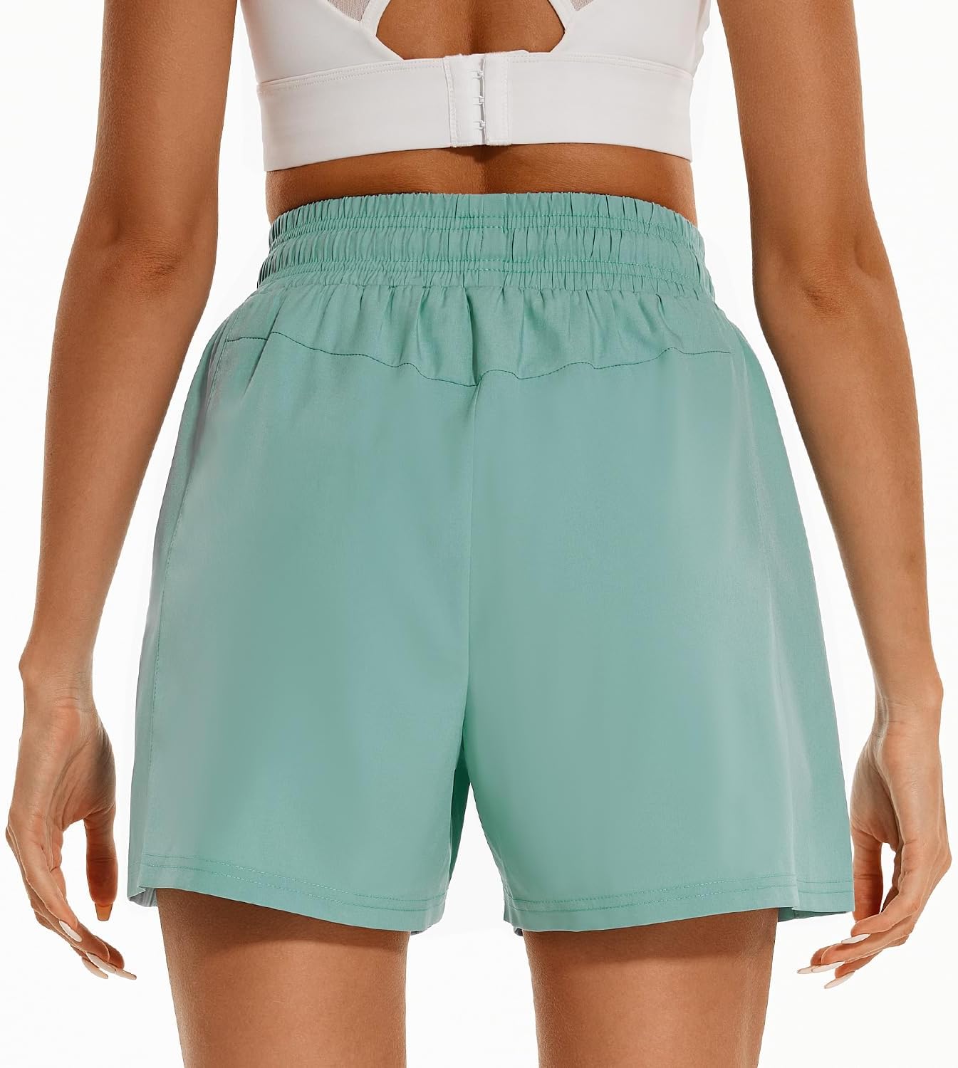 HODOSPORTS Women's 4'' Swim Shorts Quick Dry Board Shorts with Boxer Liner Pockets Swimsuit Bottoms