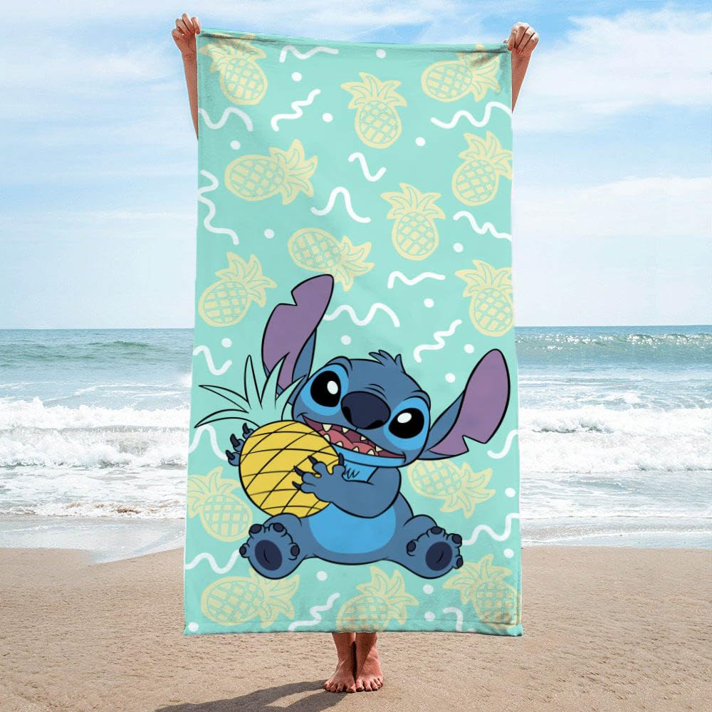 Jay Franco Disney Lilo and Stitch Towel for Bath Beach & Pool, 71cm x 147cm, Teal - Stitch, 71 cm x 147 cm - Image 3