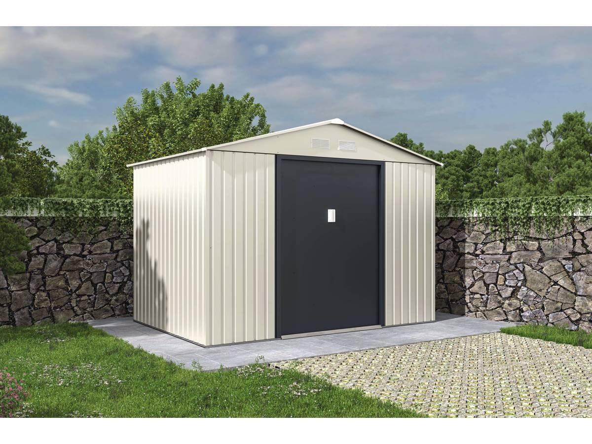 Habitat et Jardin Casetta da Giardino in Metallo Nebraska - 5,30 m² - Beige/Grigio Antracite