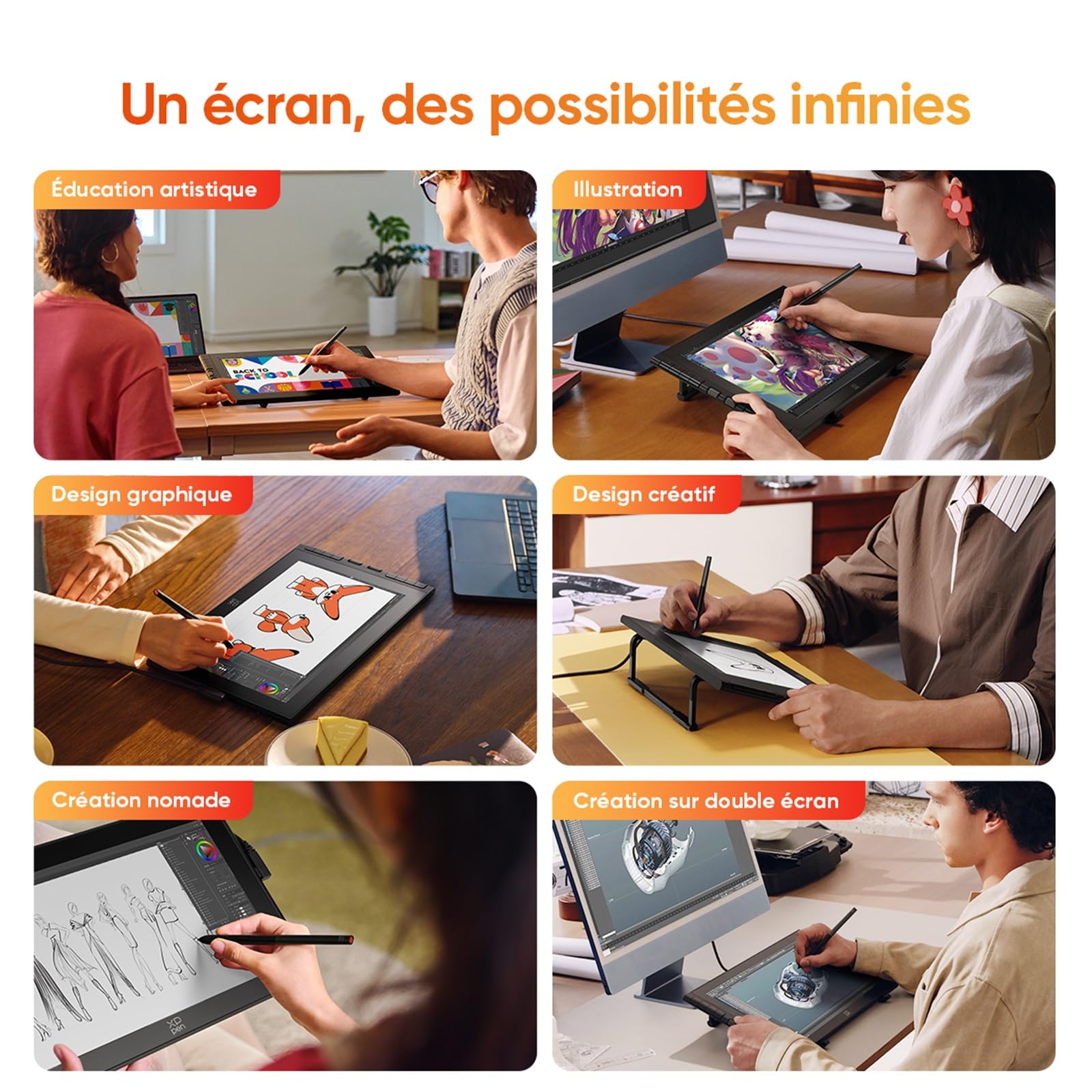 XPPen Artist 16 3rd (Édition 2026) Tablette Graphique Dessin avec Écran 15,4 Pouces, Stylet X4 Précis, Deux Molettes X-Dial, 8 Boutons de Raccourci, Support Pliable Fourni, pour Les Créatifs Nomades