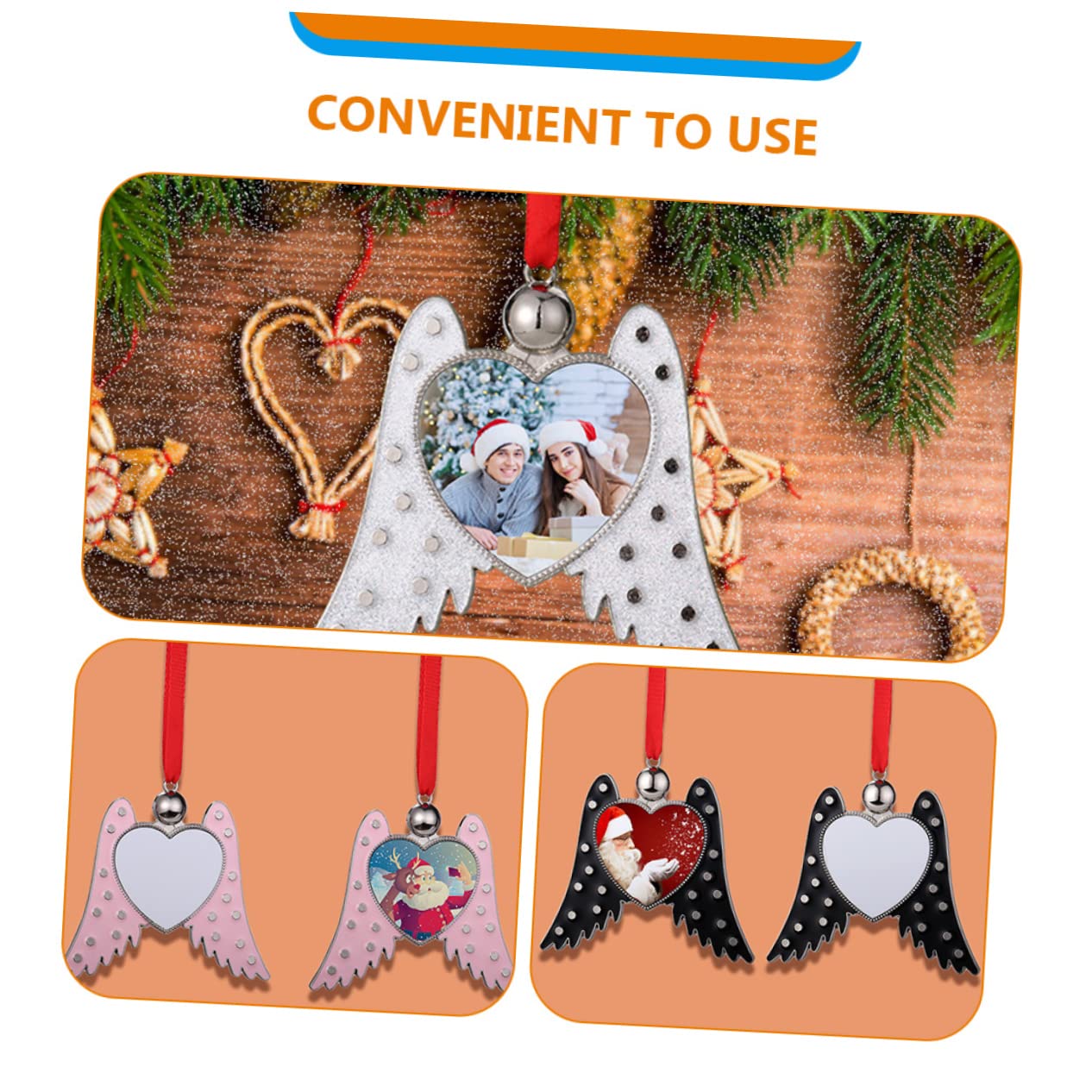 Cabilock 3 Ensembles Pendentif Sapin De Noël Lumières Féériques Lumière Décor d'ailes d'ange De Noël Guirlande Lumineuse Extérieure Vignes avec Guirlandes Lumineuses Aile Métal 3 Pièces * 3