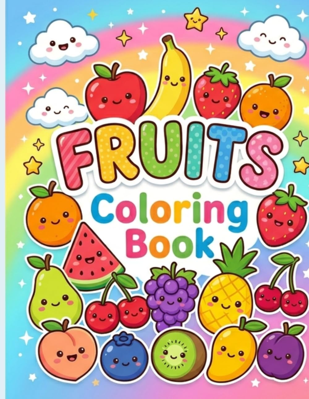 Fruits Coloring Book: Fun & Easy Coloring for Kids Age 3–5