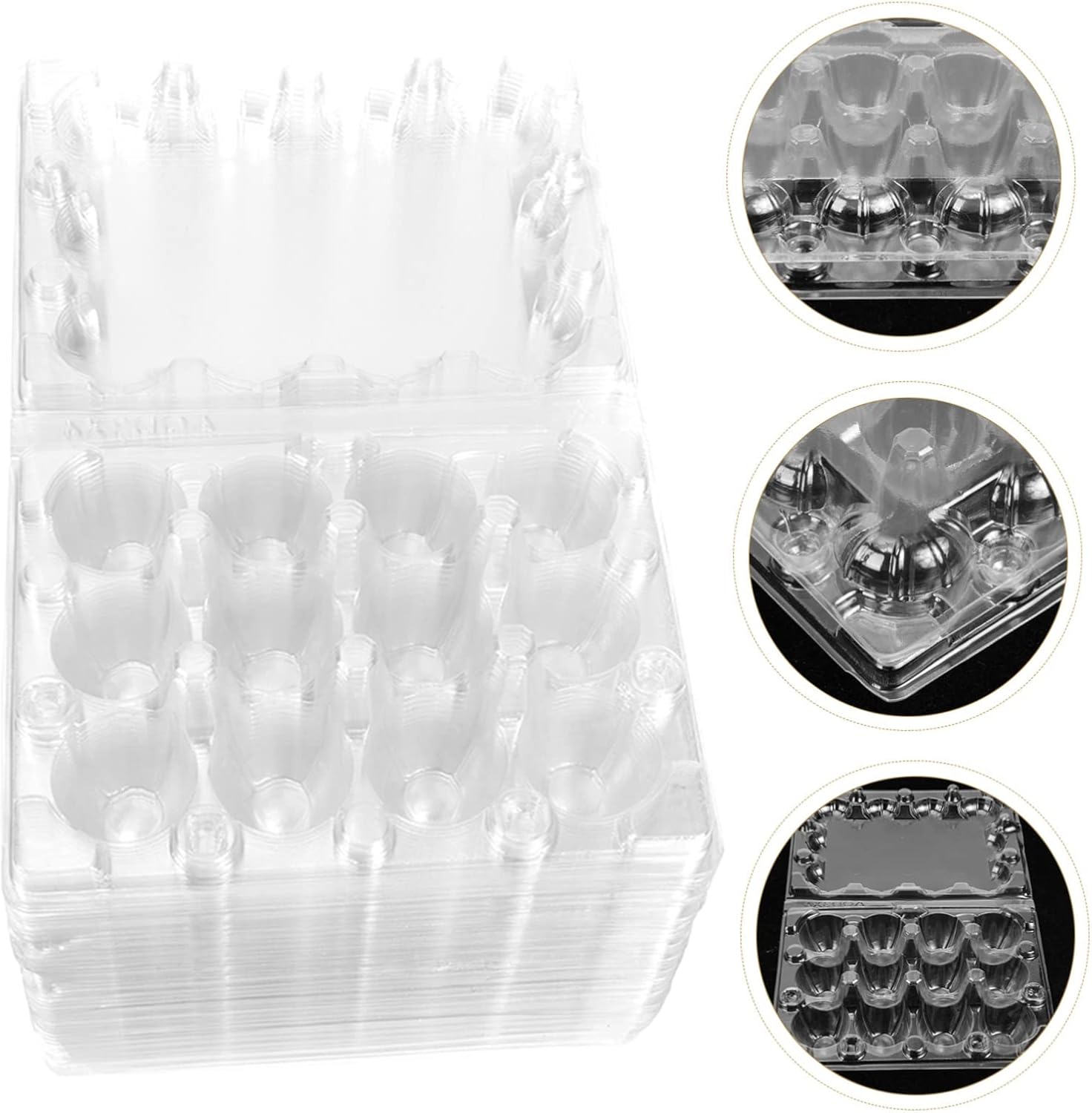 HOMSFOU 50pcs Quail Packaging Containers Kitchen Organizer Design for Safe Storage for Home Camping and Picnics