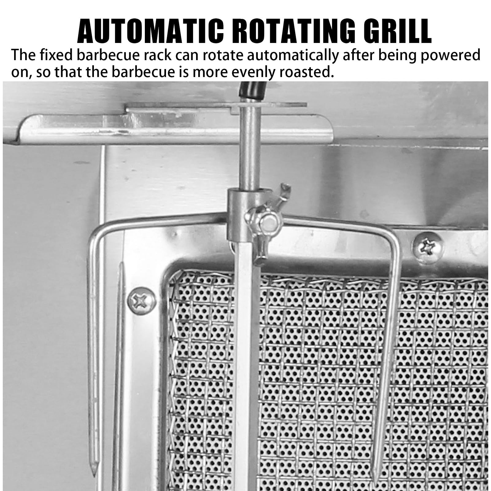 Parrilla De Gas para Kebab, Horno De Barbacoa Vertical Giratorio De 360°, MáQuina para Hacer Kebab De Pavo Sin Humo con Interruptor De Ajuste De Temperatura, para Cocina,Silver-L