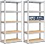 Arebos (AREBOS GmbH) Schwerlastregal 2er Set, 180 × 90 × 40 cm, AR-HE-2SLR02