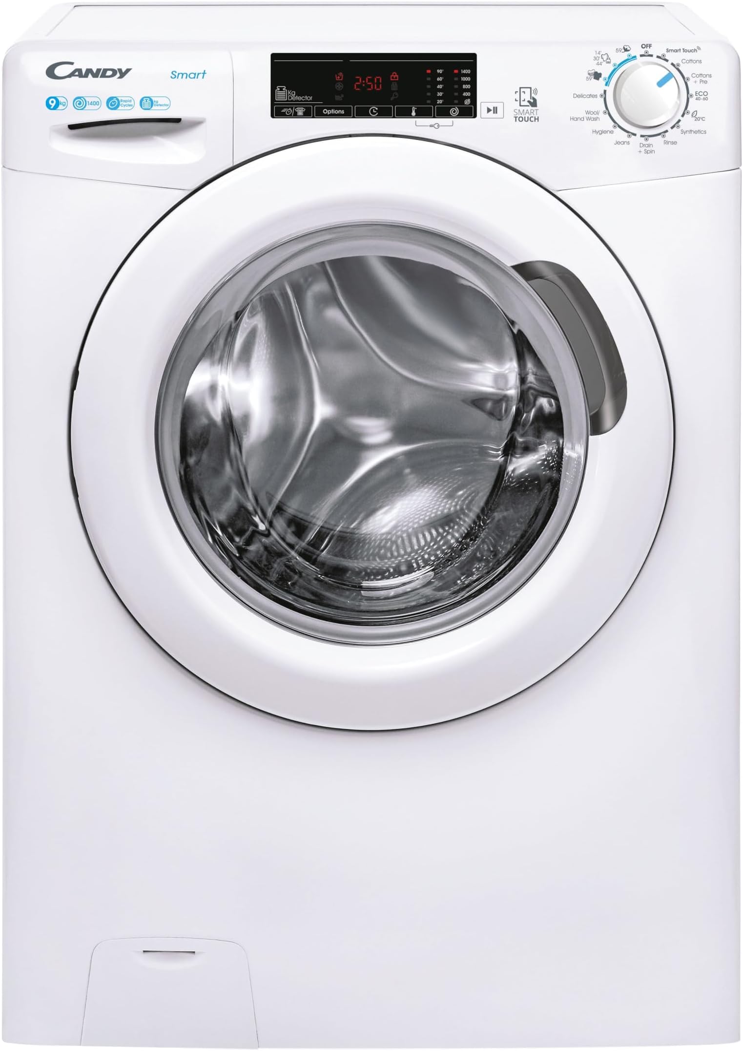 Candy CS149TW4/1-80 9kg Freestanding Washing Machine with 1400 rpm - White - B Rated [Energy Class B]