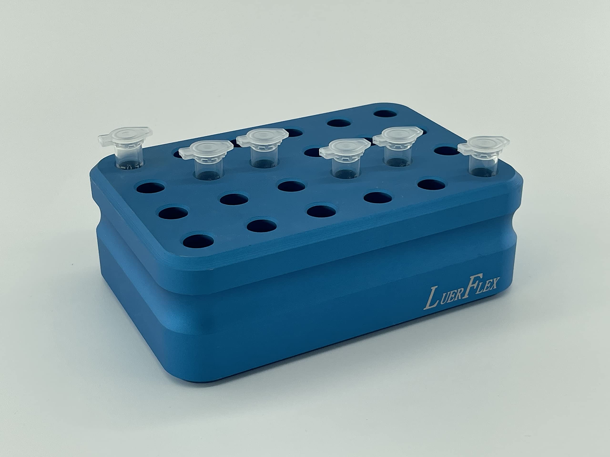 Estante de aluminio del tubo del bloque, 24 pozos para el tubo micro cónico de la centrífuga de 0,5 ml