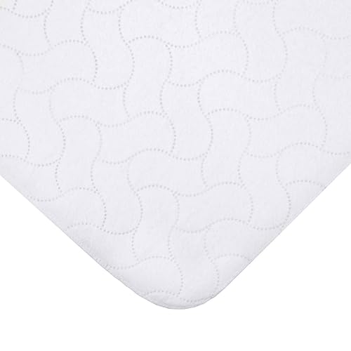 American Baby Company Funda protectora de colchón impermeable reutilizable en relieve para cuna plana para bebés adultos y mascotas color blanco