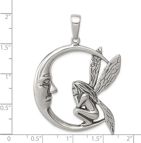 Miniatura 4 de Plata de Ley Colgante de Luna