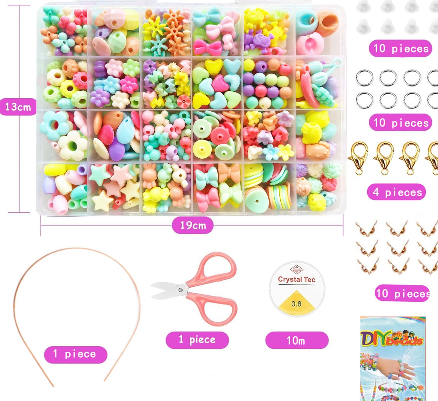 Genera Kit de fabrication de bracelets de 3900 pièces avec perles et breloques en forme de lettres, parfait pour les cadeaux faits à la main pour les enfants et les adultes