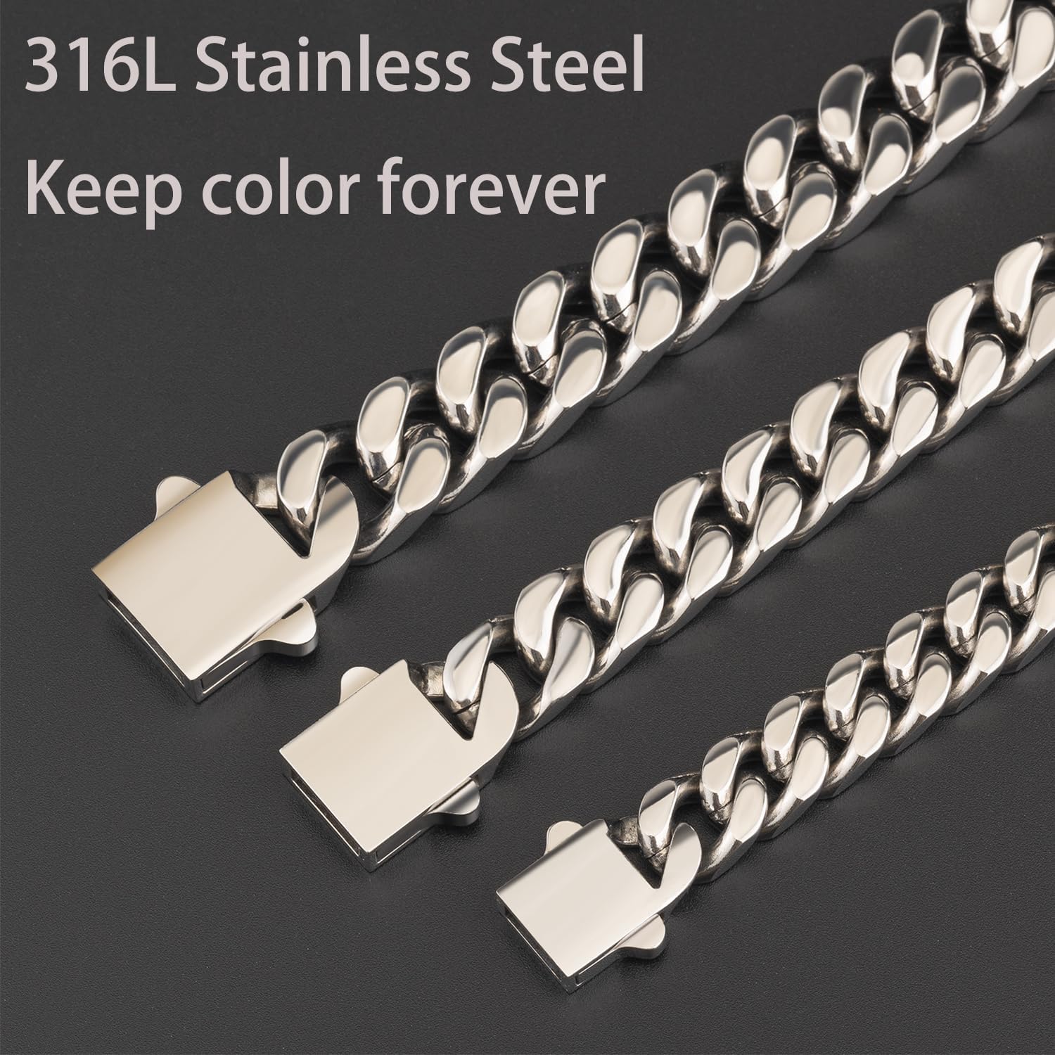 Cuban Link Chain for Men and Women-18K Gold-Plated Miami Cuban Chain Necklace, 9/11/13mm Width, 20/22/24 Inch Length, No Tarnish& Durable Hip Hop Jewelry. - Image 3