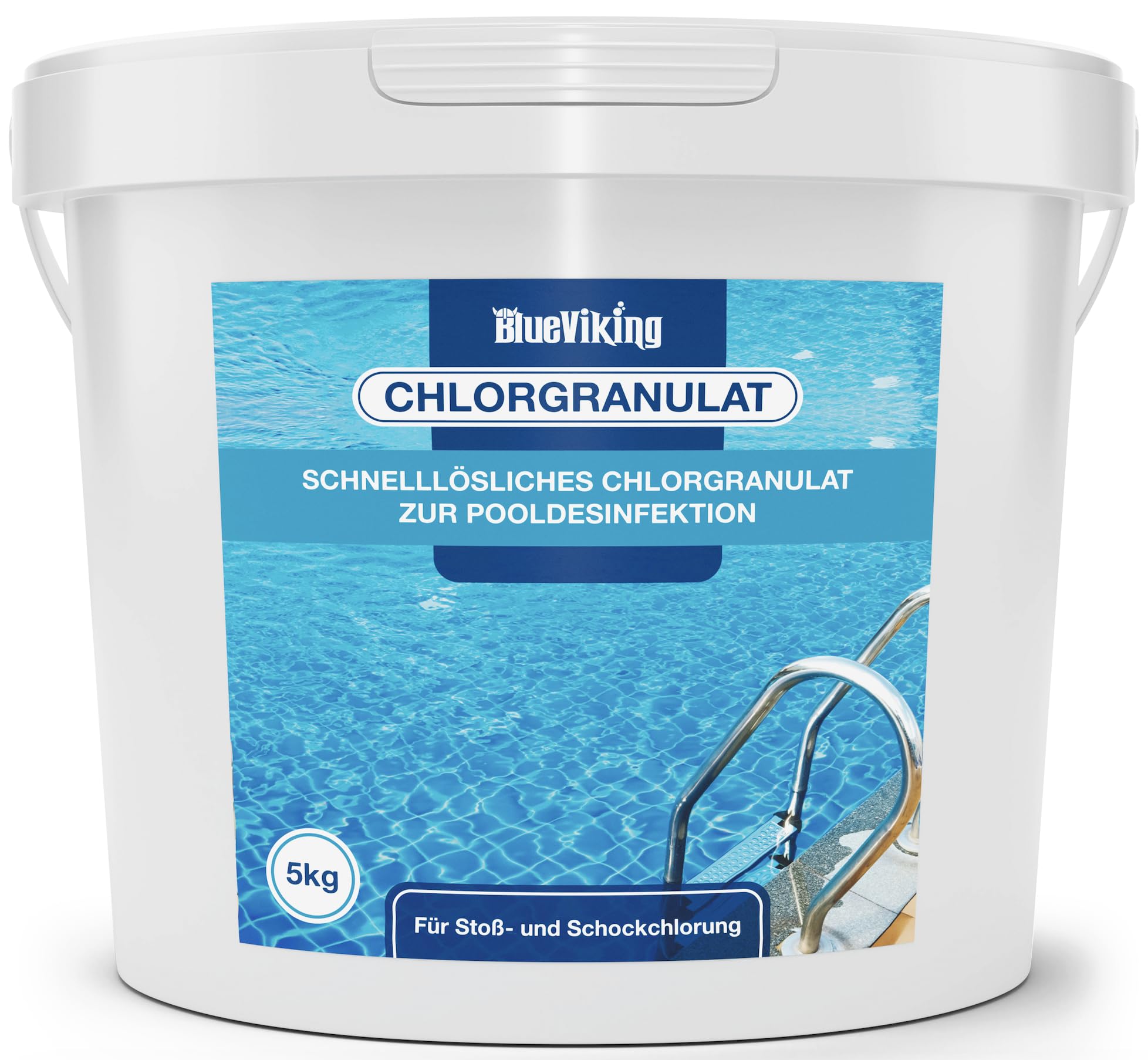 BlueViking Chlortabletten Fuer Pool | 5 in 1 Multitabs 20g, 5 kg | Langzeit-Chlorierung, Algizid & Filterschutz | Made in Europe