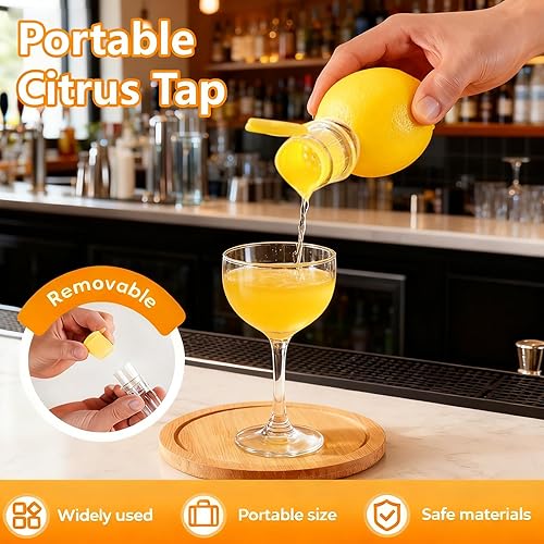 Miniatura 6 de 2 Pcs Lemon Squeezer Manual Lime Juice Extractor Clear with Lid Handheld Screw-Top Lemon Squeezer Citrus manual Juicer Portable Compact Juice