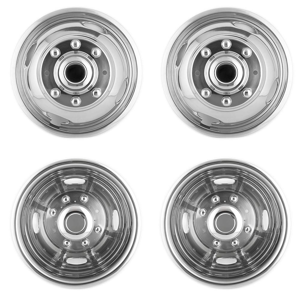 Buy Deebior 4pcs 17inch Polished Stainless Steel Dually Wheel