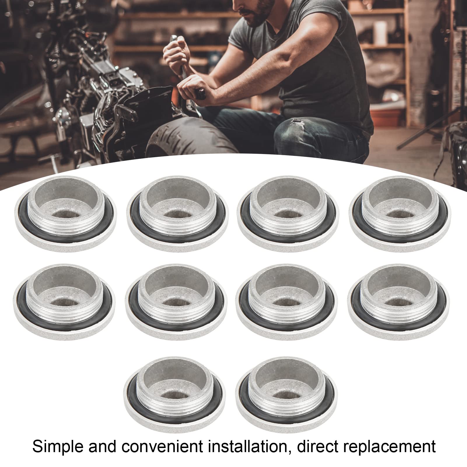 @my様 Oil Drain Bolt 10Sets Motorcycle Oil Sump Drain Plug Bolt