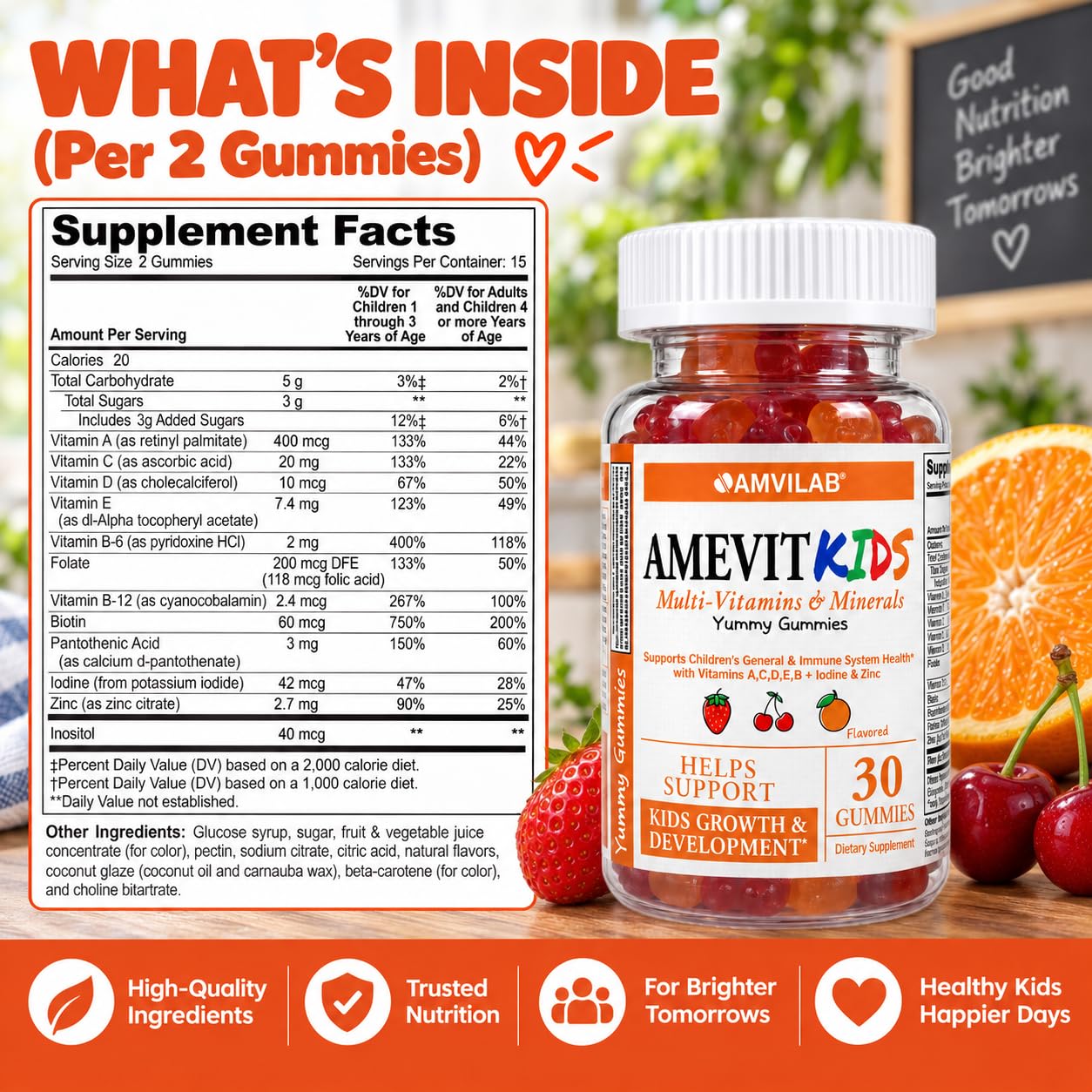 Amevit Kids Multivitamin Gummies, 30 Count Kids Vitamins, Age 2+ — Amazon image 7
