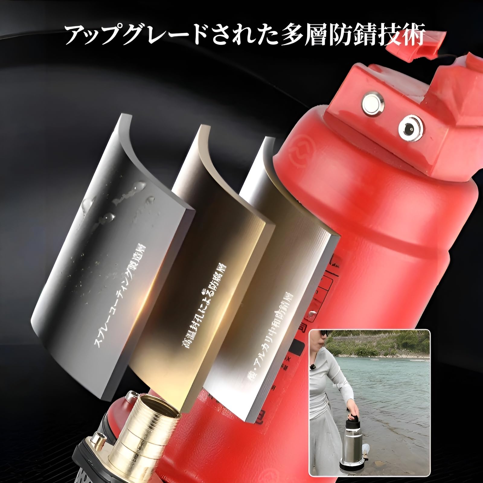 Amazon.co.jp: [mocoly]ポータブル充電式水中ポンプ 【30倍強圧】大 