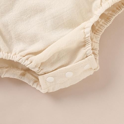 Miniatura 6 de GRNSHTS Trajes de primer cumpleaños para niñas con volantes para primer cumpleaños, mameluco sin espalda