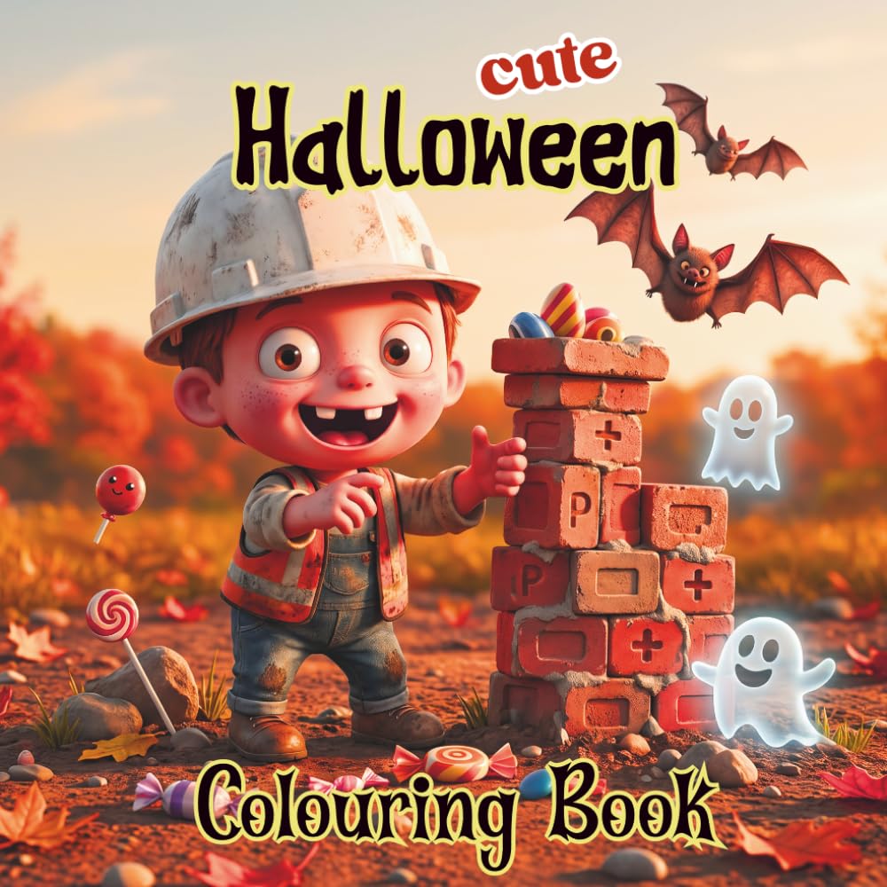 Cute Halloween Colouring Book for Children Ages 4+: Not-So-Scary Cute Zombies, Pumpkins, Ghosts, Mummies, and Monsters to Colour