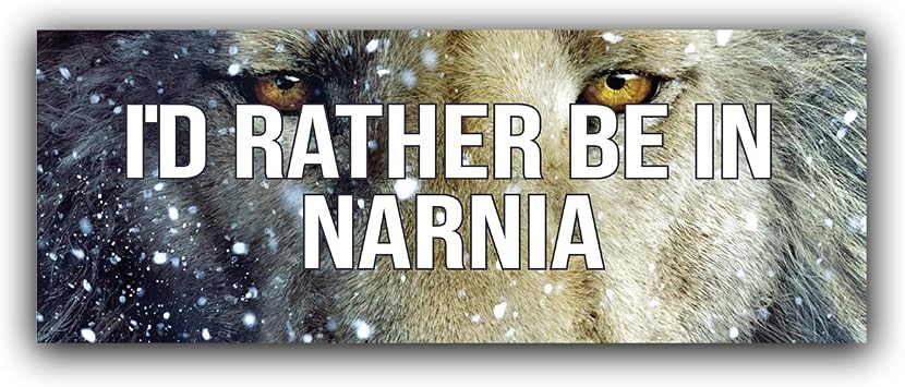 Id Rather Be in Narnia Vinyl Decal Sticker - Car Truck Van SUV Window Wall Cup Laptop - One 8.25 Inch Decal - MKS0770