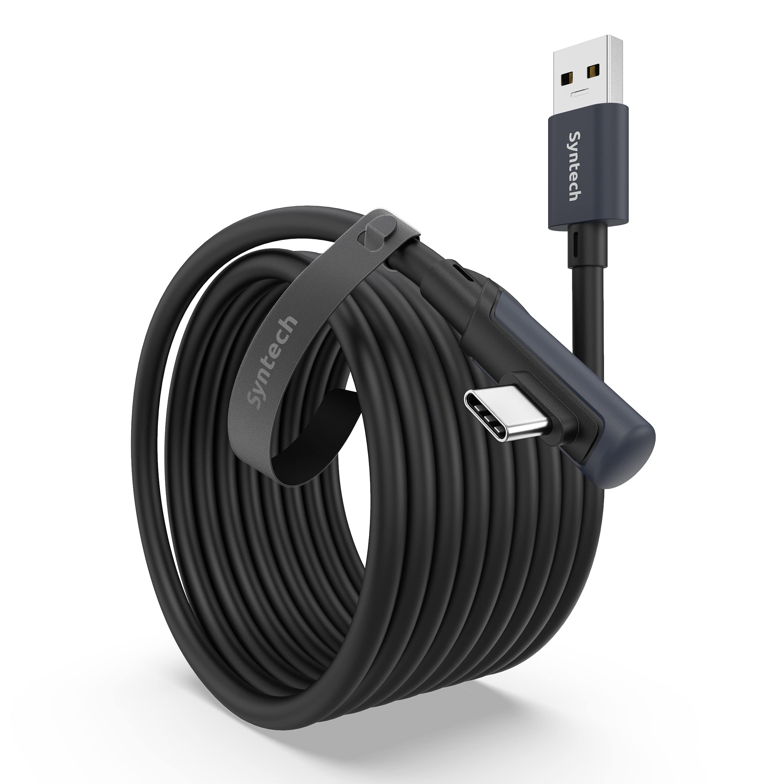 Syntech 5 Metre Link Cable Compatible with Quest2/Pro and Pico4/Pro Accessories, High Speed PC Data Transfer, Link Cable USB 3.0 to USB C for VR Headset and Gaming PC, Black