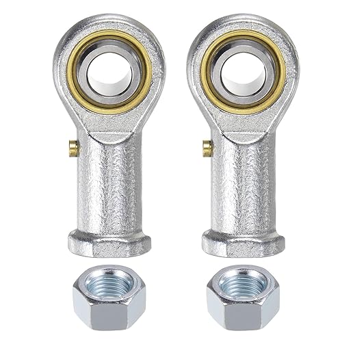 uxcell PHSB6 - 2 rodamientos de extremo de varilla hembra de 38 pulgadas y rosca derecha de 38-24, extremos de varilla de junta autolubricantes,
