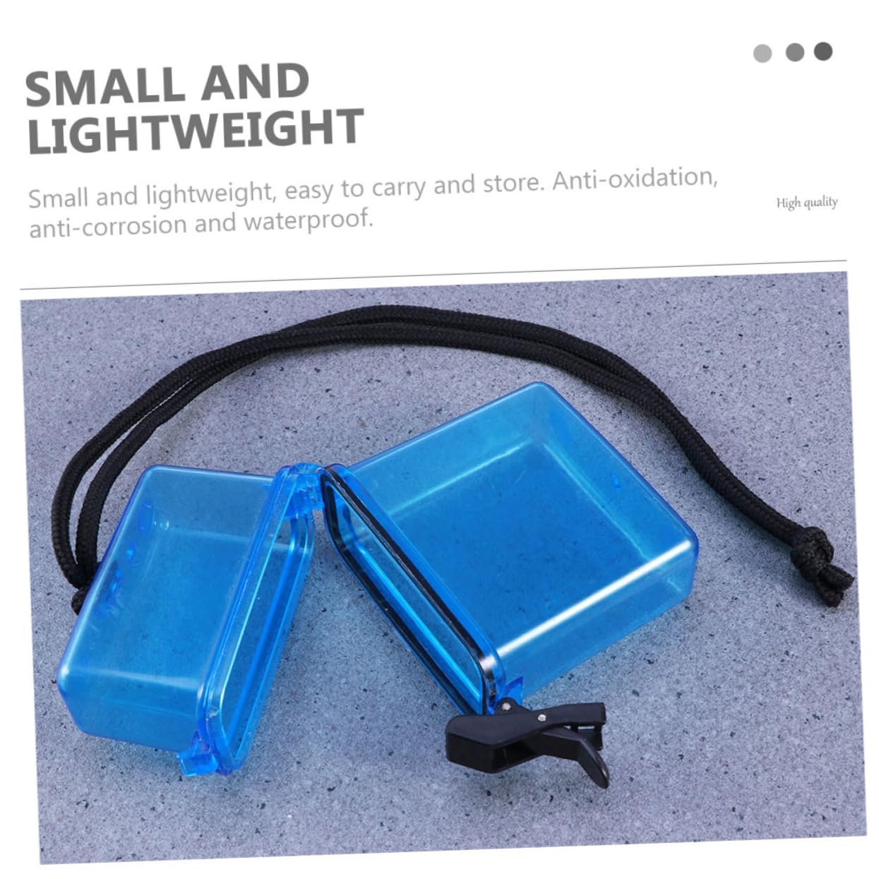 Kisangel 3pcs Dry Box Watertight Outdoor Storage for Medicine Earphones More Lightweight Durable for Camping Hiking Fishing Outdoor Activities