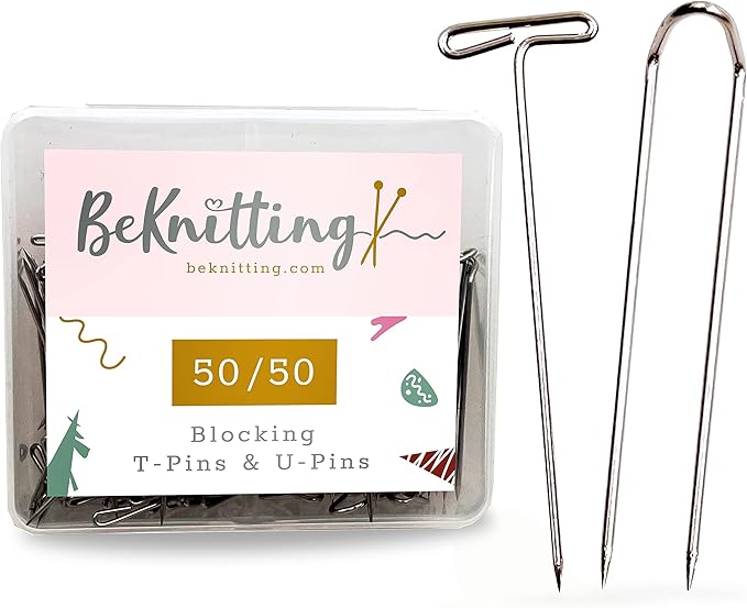 BeKnitting Assorted 100 Pack Blocking Pins Size 1.5 Inch