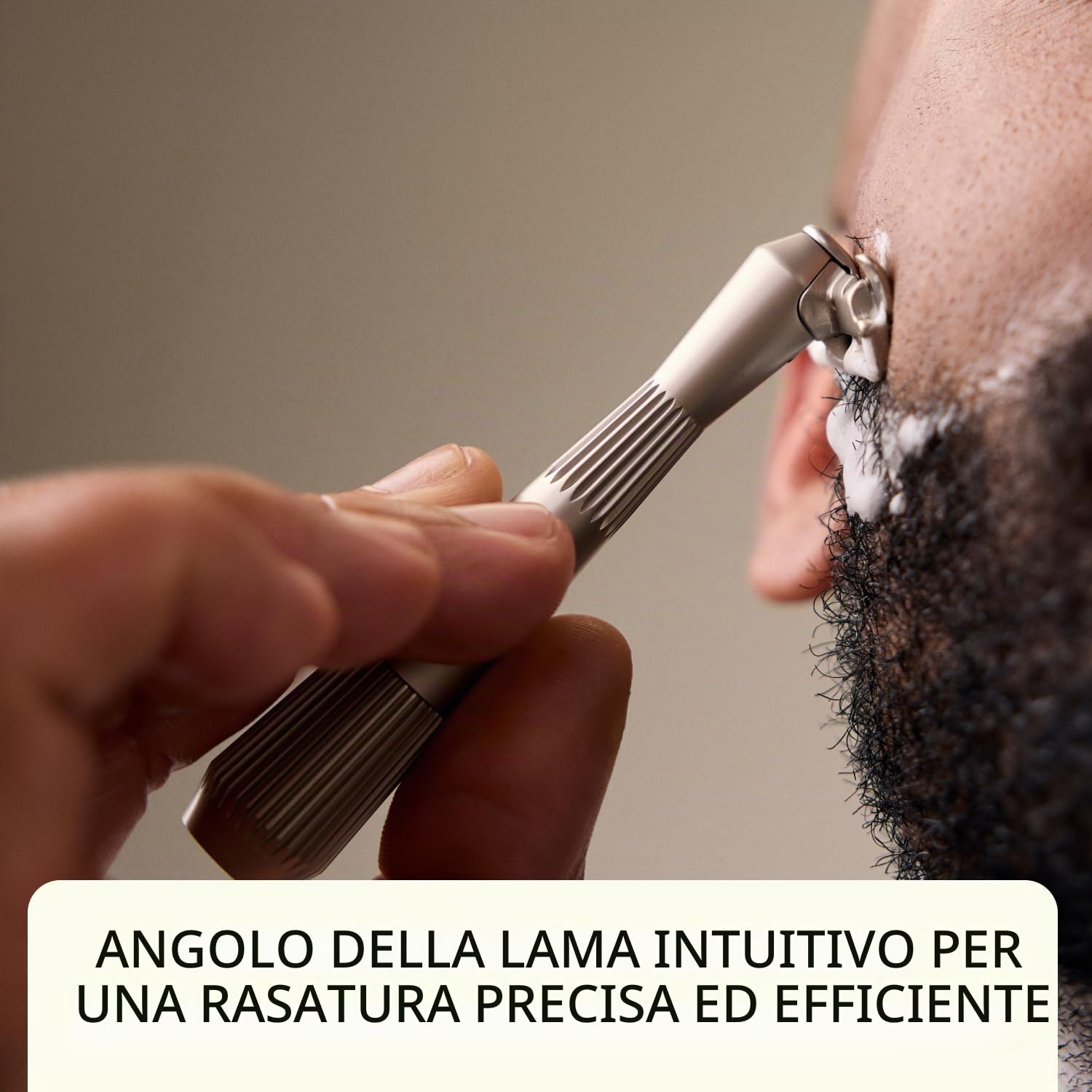 Leaf Shave - | Il set di coltelli Thorn, cromato: set regalo include 1 coltello Thorn, 1 porta coltelli Thorn abbinato, 1