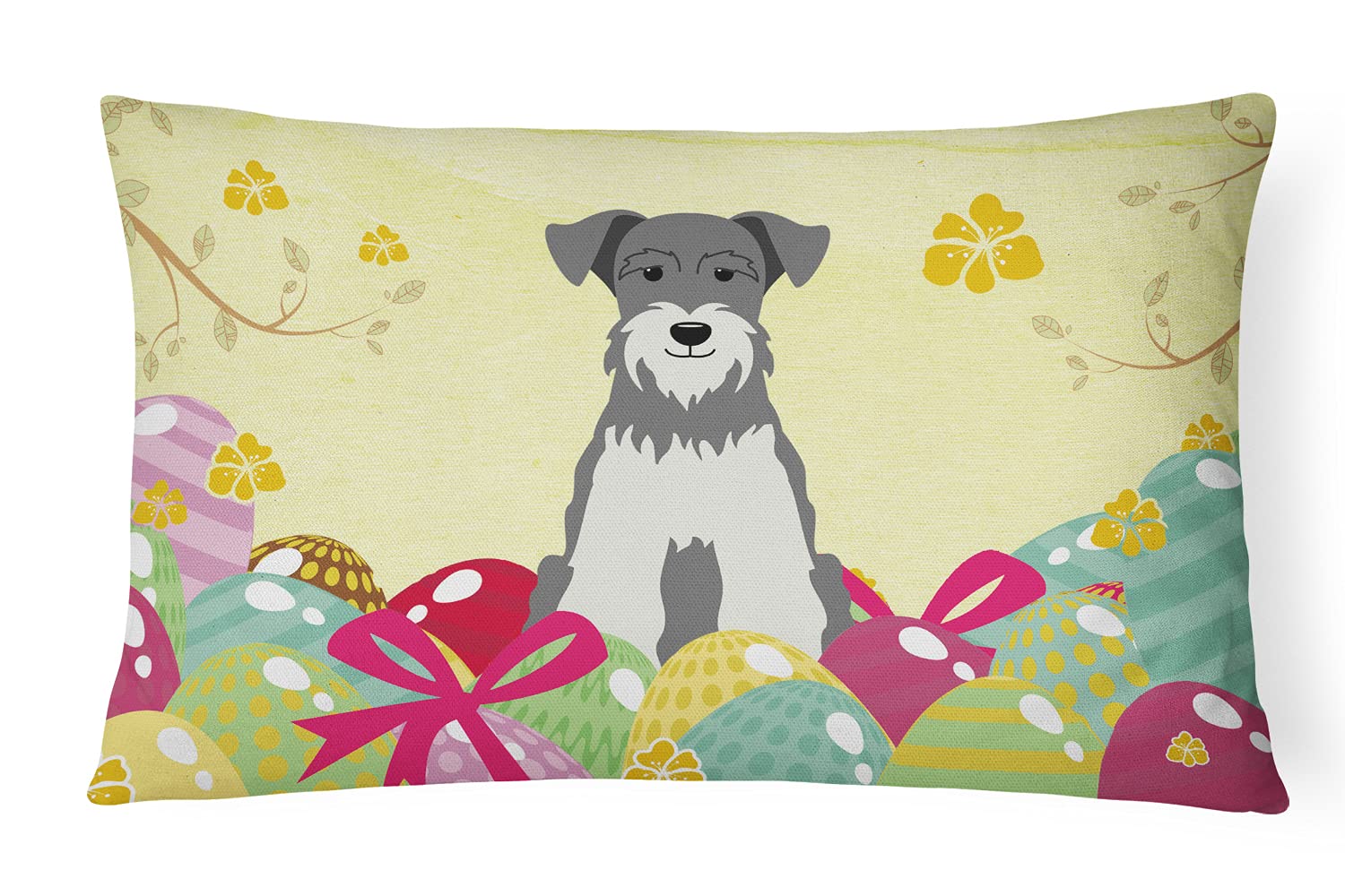 Caroline's Treasures CK1903GF Easter Eggs Schnauzer #1 Flag Garden Size