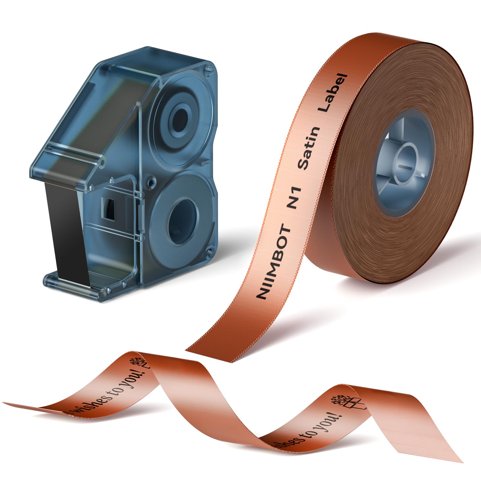 NIIMBOT N1 Label Maker Brown Ribbon Tape, Label Printer Ribbon for Gift Craft Wrapping 14mm x 5m, Used with The N1 Carbon Ribbon