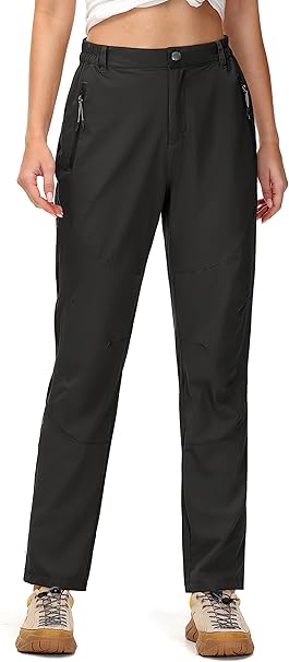 Pantaloni Trekking Donna BALEAF - Taglie Forti, Impermeabili, Con Tasche Zip E Coulisse