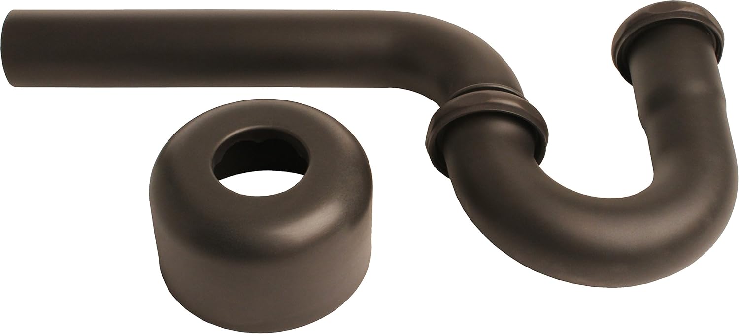 Westbrass D400112 11/2" OD 17 Gauge PTrap with High Box Flange, 1