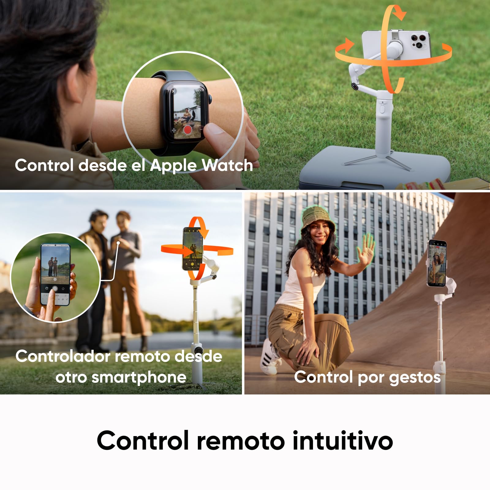 Insta360 Flow 2 Plus Paquete rastreador por IA Color Gris - Gimbal para teléfono, Seguimiento por IA con Cualquier App, Seguimiento, trípode/Selfie Stick, Gimbal para iPhone/Android