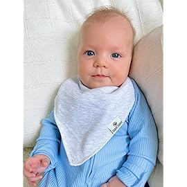 DiaperSquad\'s 5-Pack Baby Bibs for Drooling and Teething, Bibs for Boys, Baby Girl - Solid Cotton Baby Drool Bibs (Speckled Grey)