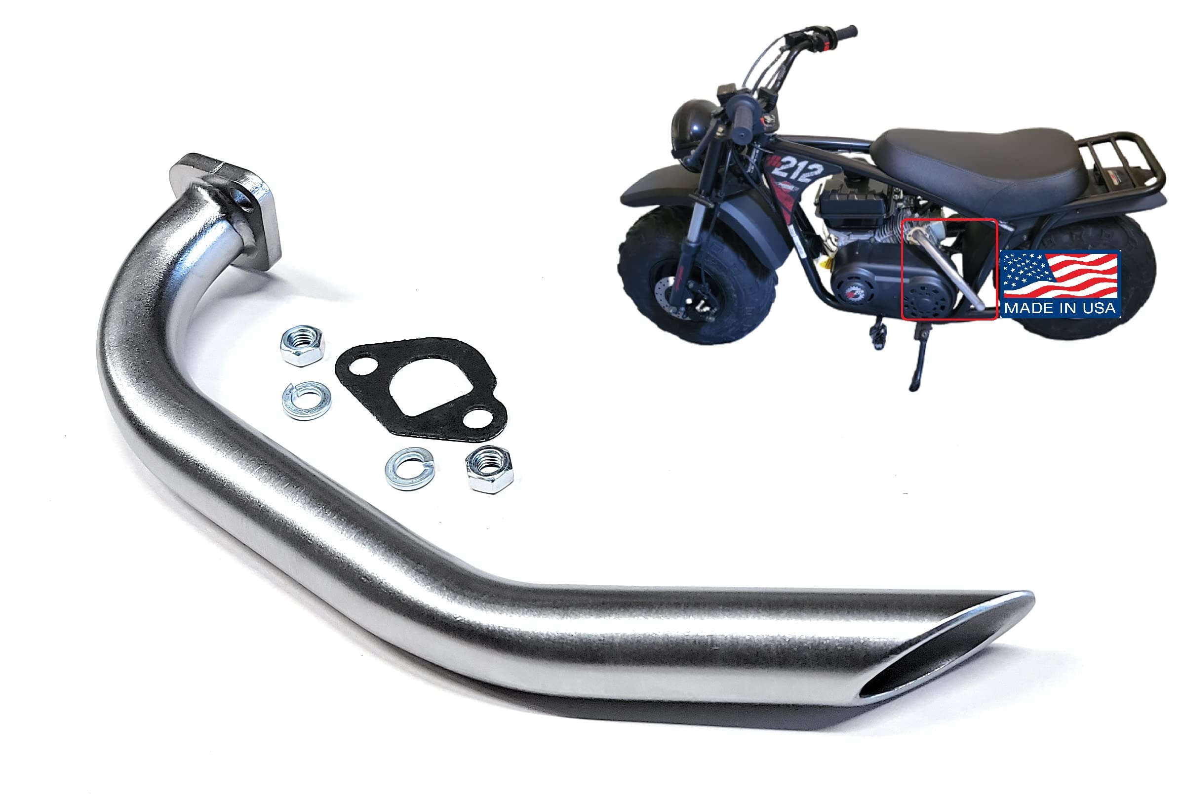 Gas Tank Mega Moto Gas Mini Bike 80cc JMCHSTORE Stainless Steel