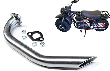 Exhaust Header for Mega Moto 212cc, Coleman RB200, Coleman RT200 Mini Bike, Mega Moto MM-B212-MXS