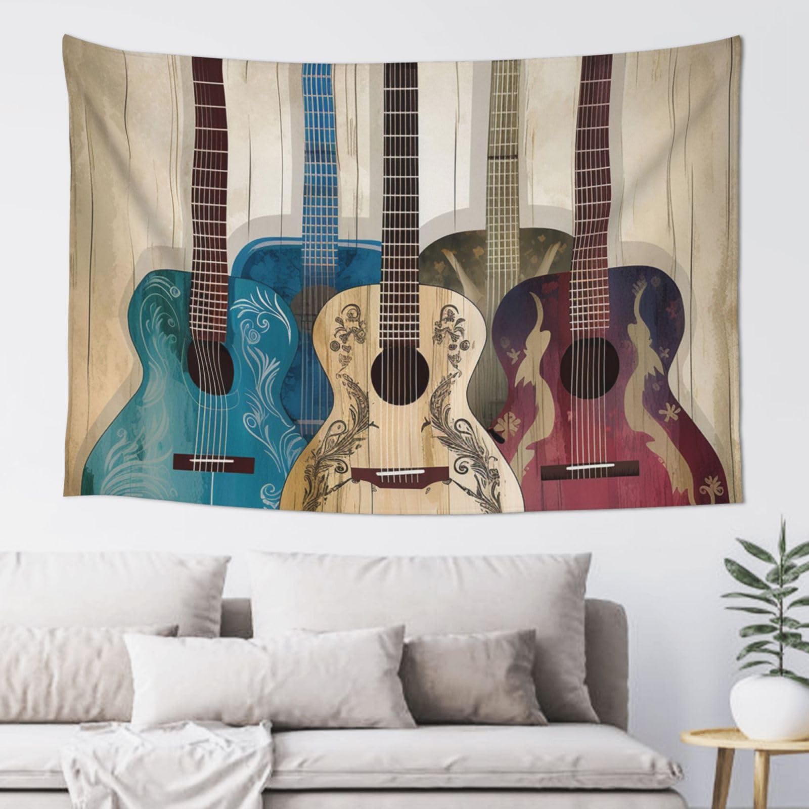 MXDLKSWPOH Tapestry 152x102 cm Art Wall Hanging for Living Room Modern Soft Aesthetic Tapestries Poster Guitars art Tapestry Home Decoration Large Wall Tapestries for Bedroom Dorm Decor