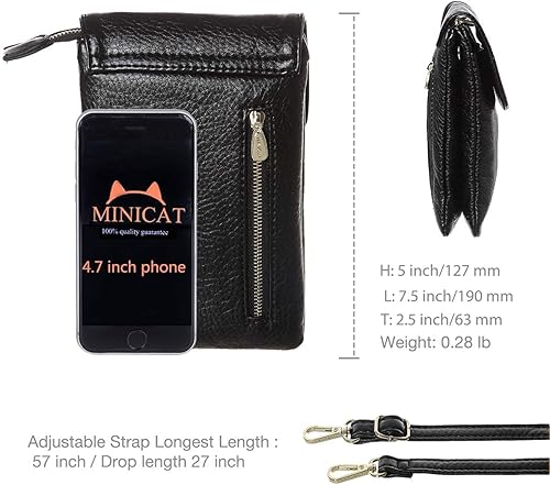Miniatura 6 de MINICAT - Bolso cruzado para mujer pequeño bolsillos espaciosos para celular bolsa de mano para mujer