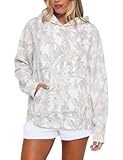 Women Camo Hoodies Maple Leaf Oversized Fleece Hooded Sweatshirt Loose Long Sleeve Pullover Top with Pocket Couple