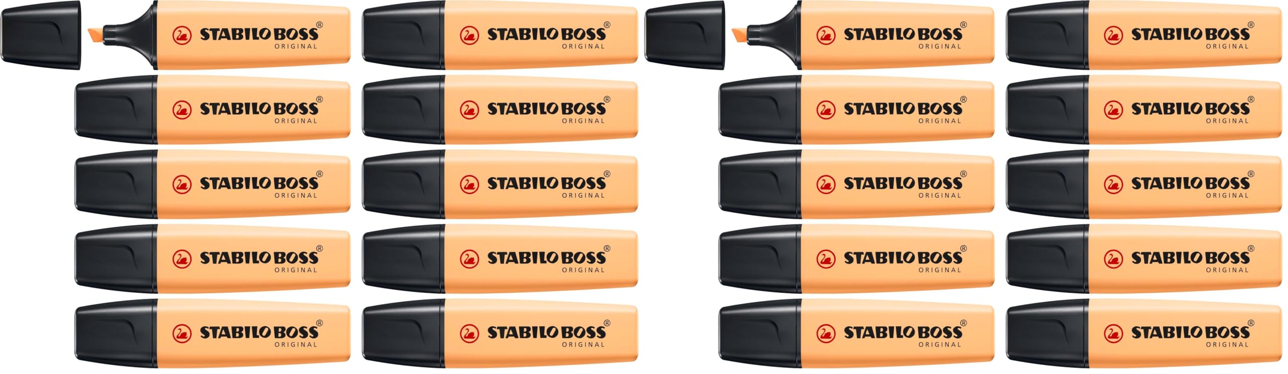 STABILO - Textmarker - BOSS ORIGINAL Pastel - 20er Pack - sanftes Orange