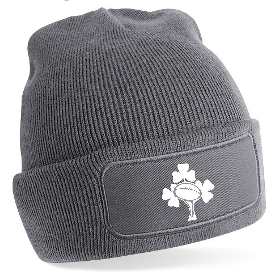 Cyclops Print Ireland Beanie Rugby Hat Grey