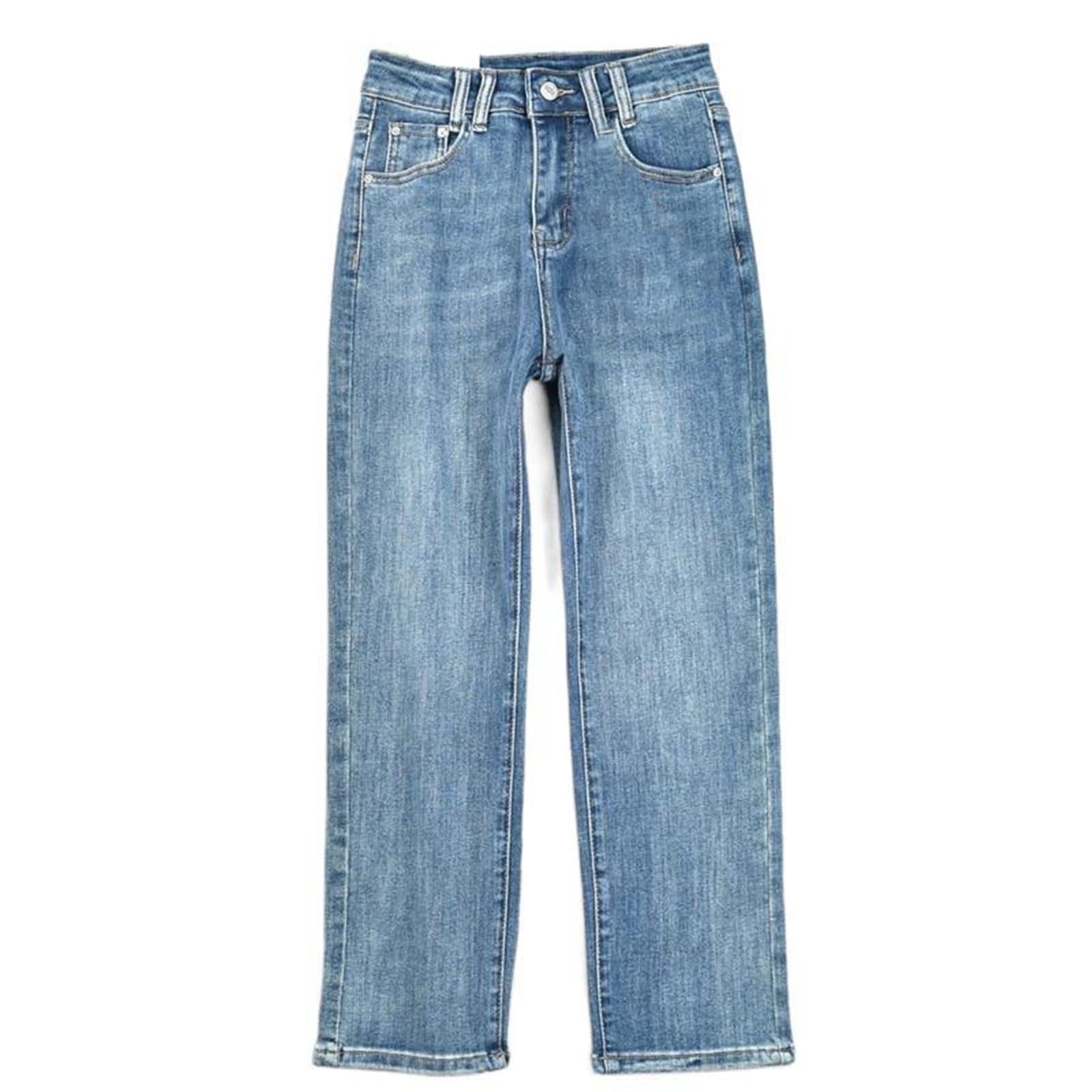 Jeans para Mujer Elásticos Ajustados Tiro Alto Oficina Casuales Rectos Pantalones