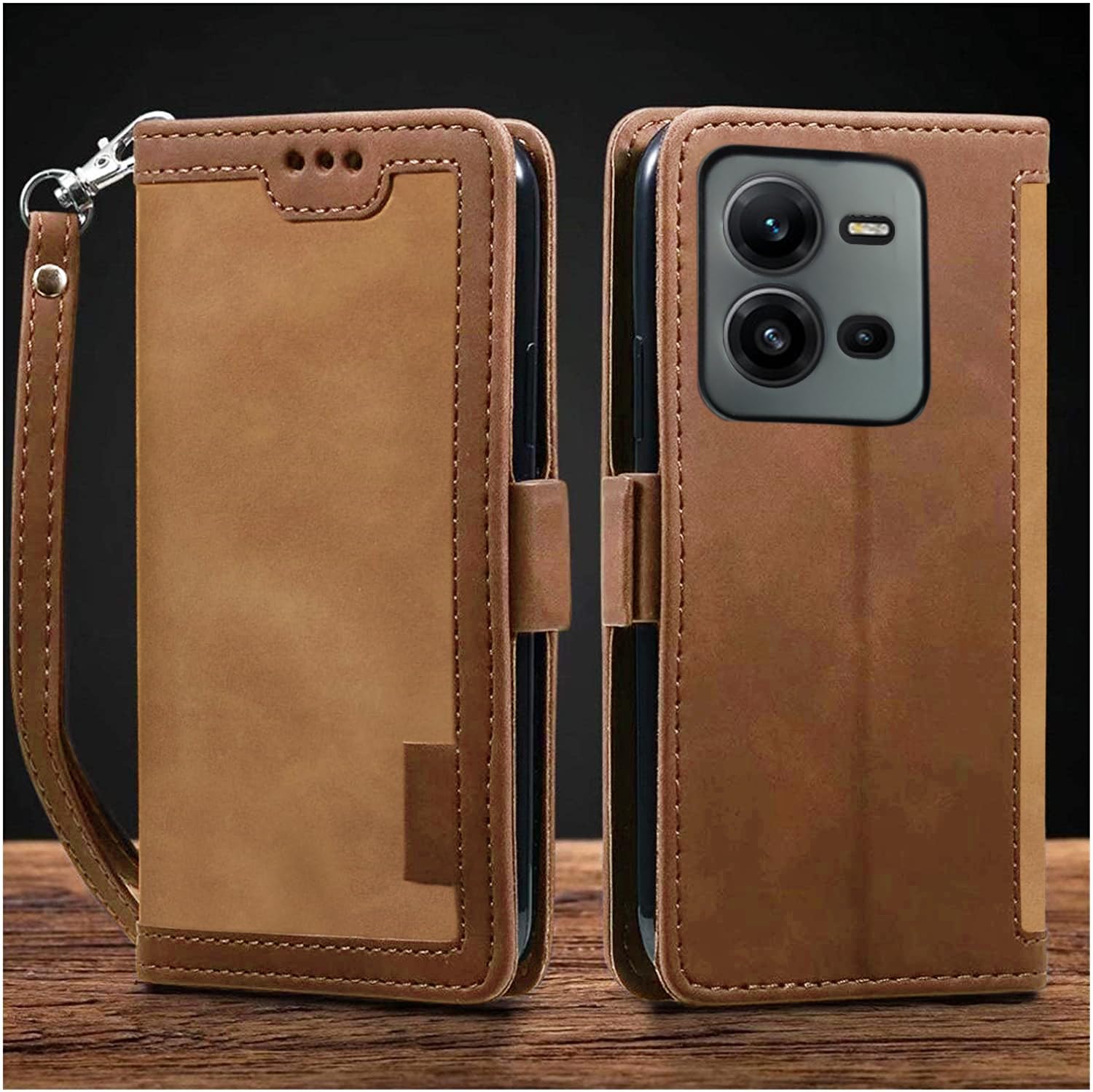 Excelsior Premium PU Leather Wallet flip case Cover with | Card and Cash Slot | 360 Full Body Protection for Vivo V25 (Coffee) (B0C1XQGJB8) Amazon Price History, Amazon Price Tracker