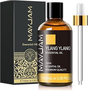 Ylang Ylang Essential Oil, MAYJAM 3.38FL.OZ Premium Quality Essential Oils for Diffusers for Home, 100ML Ylang Ylang Oil Scented Oil, Great for DIY Soap Candle Making