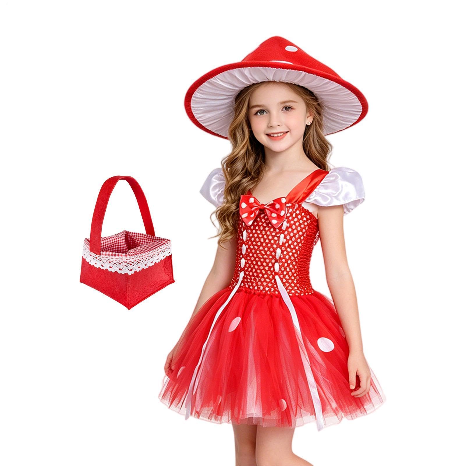 Grzybowa wróżka, kostium dla dziewcząt, na Halloween, cosplay, na karnawał, występy, imprezy tematyczne, imprezy kostiumowe, sesje zdjęciowe, tworzenie filmów, maskaradę, przedstawienia szkolne