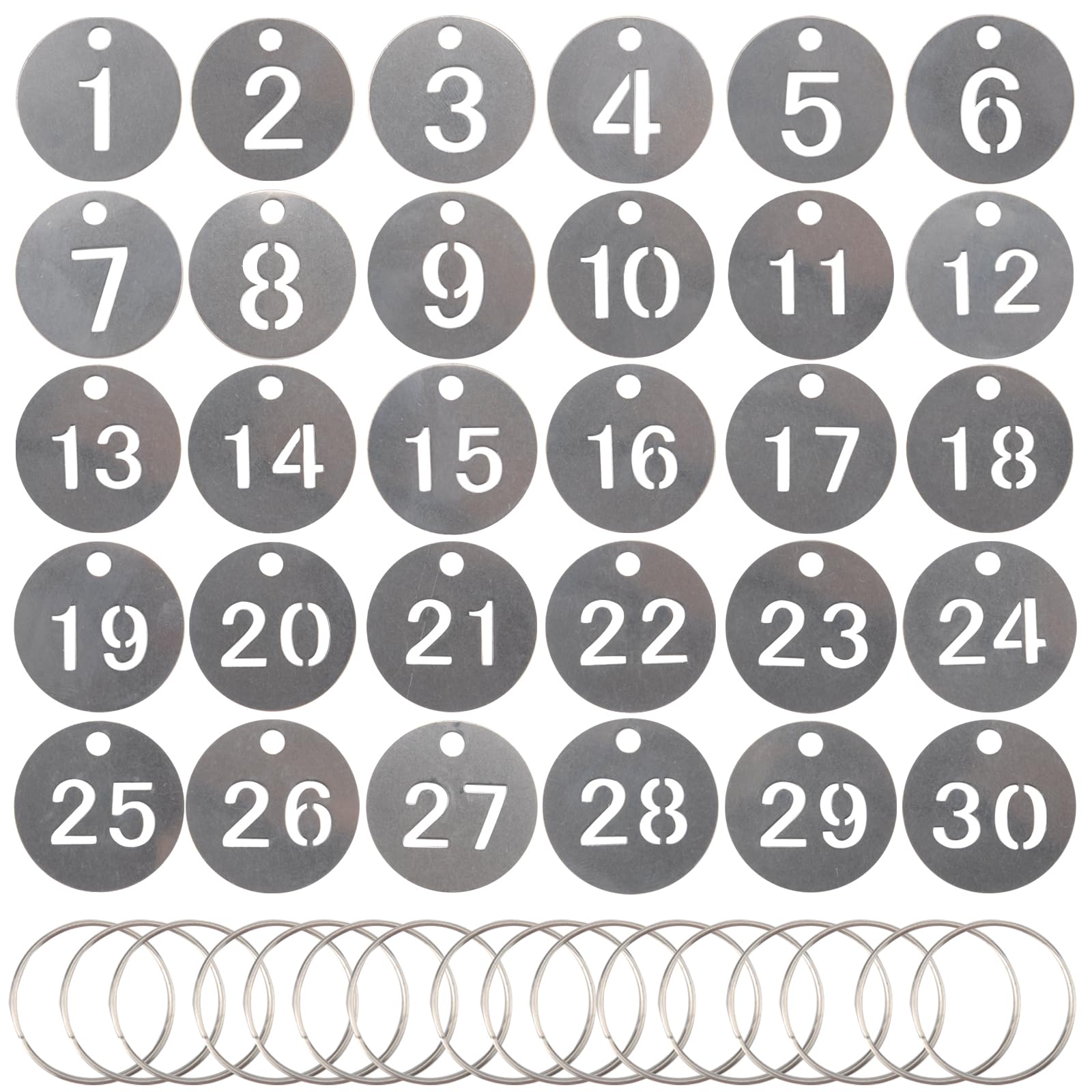 Amazon | 30枚セット 番号札 ドア番号タグ 荷札 クローク ロッカー