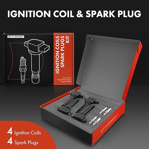 Miniatura 2 de A-Premium Juego de 4 bobinas de encendido y bujías de iridio compatibles con Mazda CX-5 2013-2018, 3 2012-2019, 3 Sport 2014 2016-2018, 6 2014-2017,