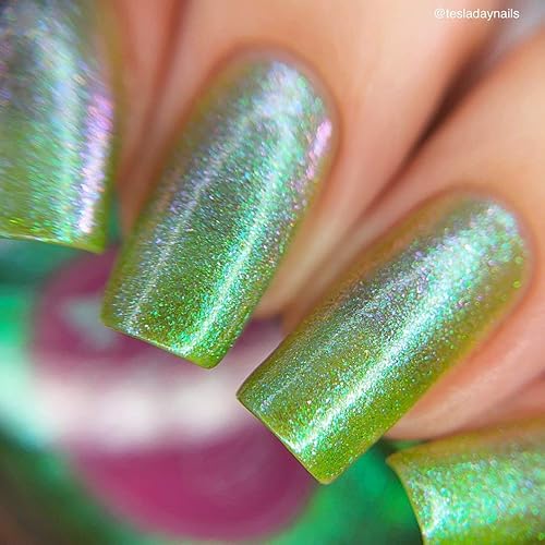 Miniatura 5 de Eldhraun - Pea Green Nail Polish Shifting Nail Polish by Cupcake Polish